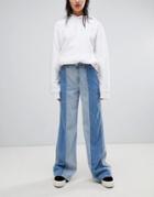 Stradivarius Soft Denim Pants - Blue