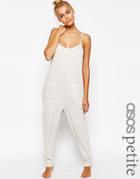 Asos Petite Lounge Oatmeal Marl Jersey Jumpsuit - Oatmeal Marl