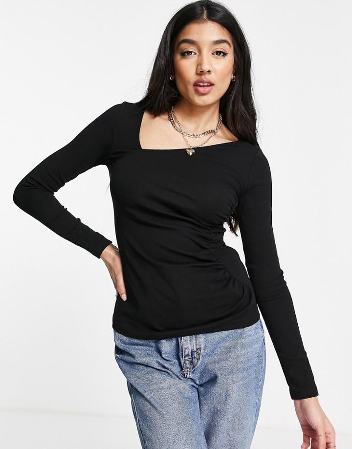 Urban Revivo Asymmetric Top In Black