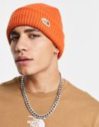 The North Face Salty Dog Beanie In Orange-green