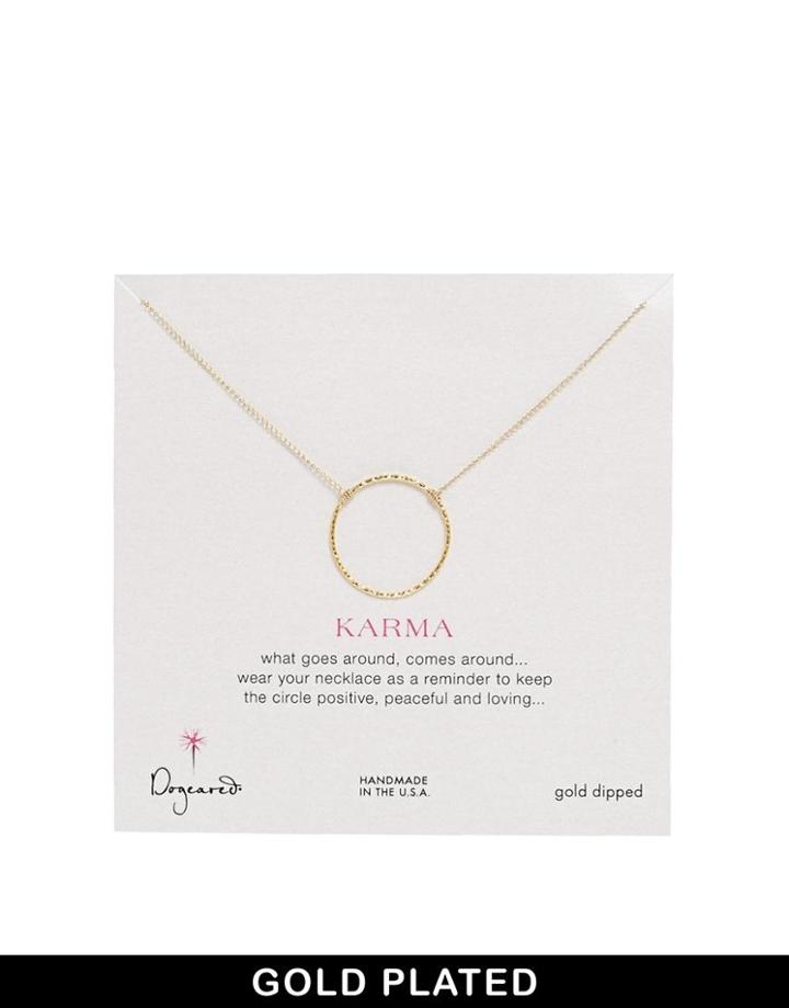 Dogeared Gold Plated Medium Sparkle Karma Necklace