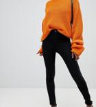 Noisy May Petite High Waist Skinny Jean - Black