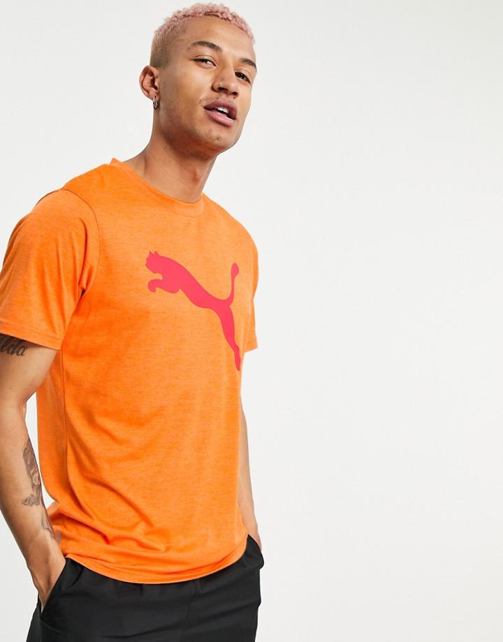 Puma Training Favorite Logo T-shirt In Orange