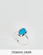 Kingsley Ryan Sterling Silver Turquoise Oval Ring - Silver