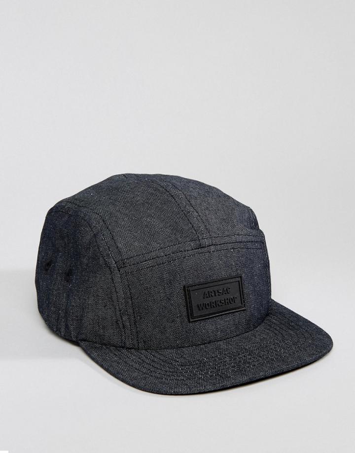Artsac Workshop 5 Panel Denim Cap - Navy