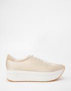 Vagabond Casey Champagne Double Sole Sneakers - White