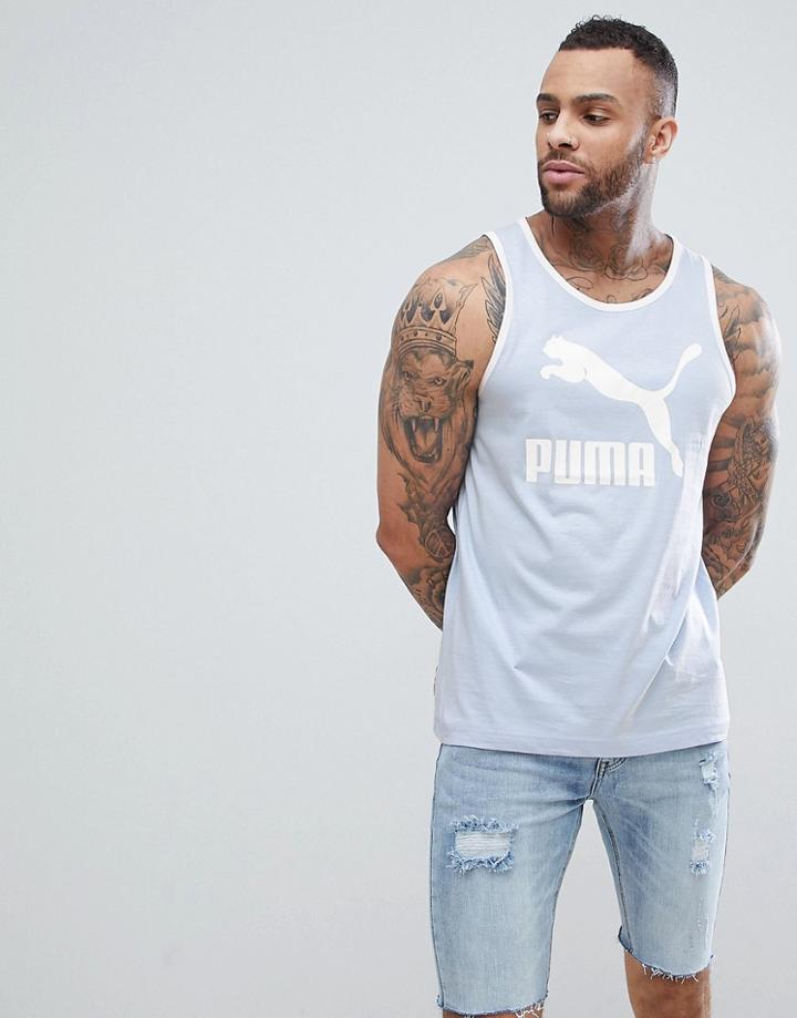 Puma Jersey Logo Tank - Blue