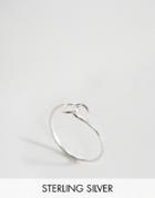 Asos Sterling Silver Fine Link Ring - Silver