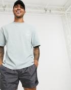 River Island Oversized Heather Tee In Mint-green