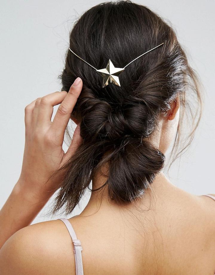 Limited Edition Star Back Detail Hair Crown - Gold