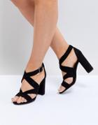 New Look Multi Strap Block Heel Sandal - Black