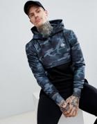 Divine Paneled Camo Hoodie - Black