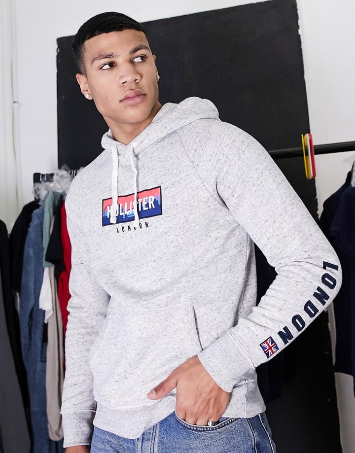 Hollister Fleece Hoodie In Gray
