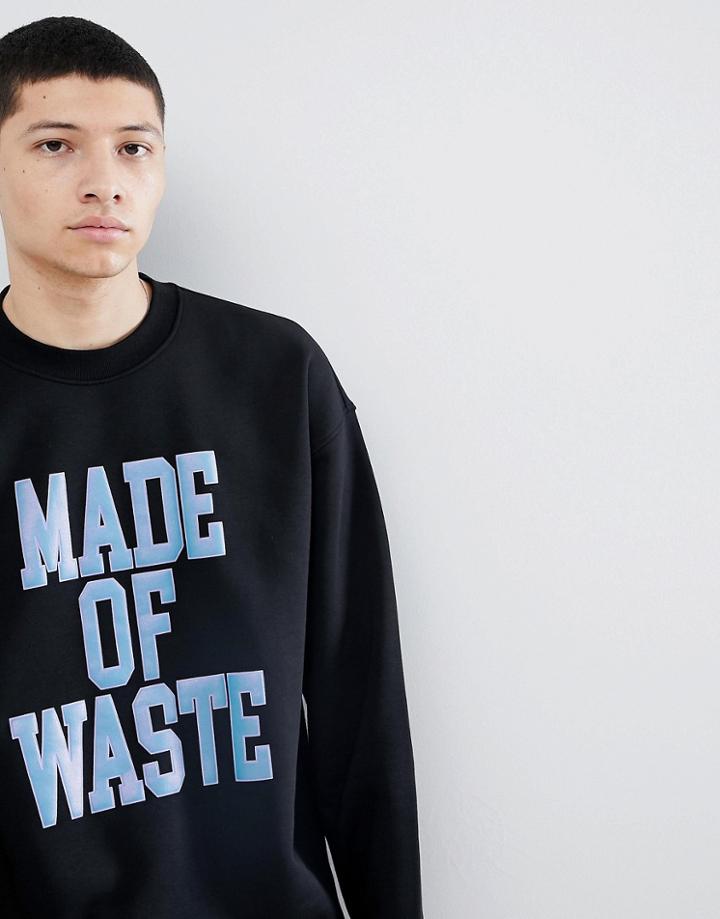 Weekday Big Steve Waste Sweatshirt - Black