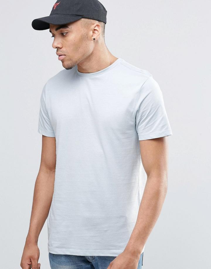 New Look Crew Neck T-shirt In Light Blue - Blue