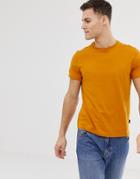 Burton Menswear T-shirt In Ochre Yellow-brown