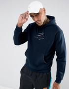 Parlez Hoodie With Chest Logo - Navy