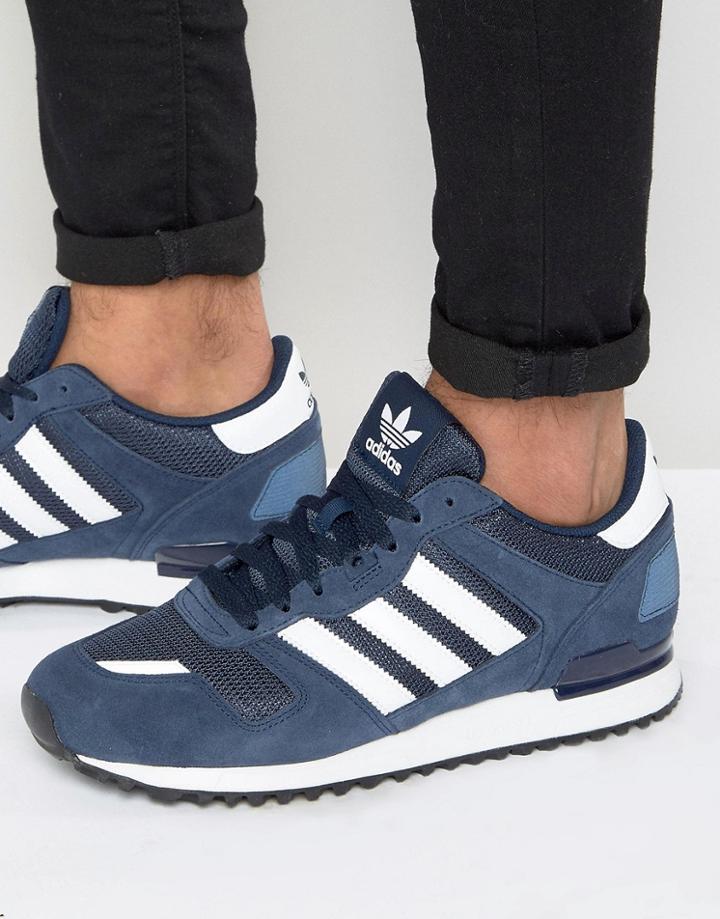 Adidas Originals Zx 700 Sneakers In Navy S76176 - Navy