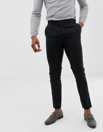 Avail London Skinny Suit Pants In Black - Black