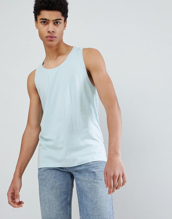 Jack & Jones Originals Tank In Blue - Blue