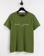 Tommy Hilfiger Classic Logo T-shirt In Dark Green