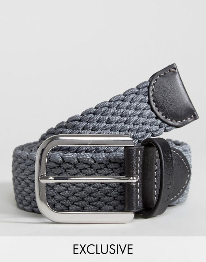 Noak Woven Belt In Gray - Gray