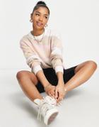 Hollister Oversized Sweater In Marble Print-purple