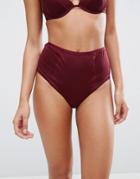 Asos Basic Microfibre Mix & Match High-waisted Pant - Red