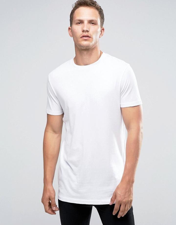 Celio Longline T-shirt - White