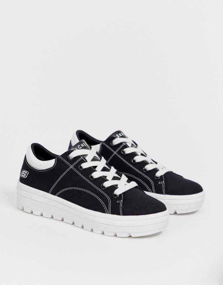 Skechers Street Cleat Sneakers In Black