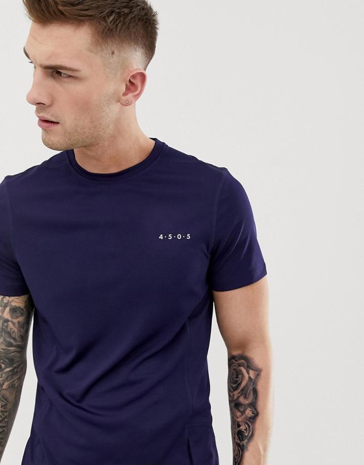 Asos 4505 Training T-shirt With Quick Dry In Navy