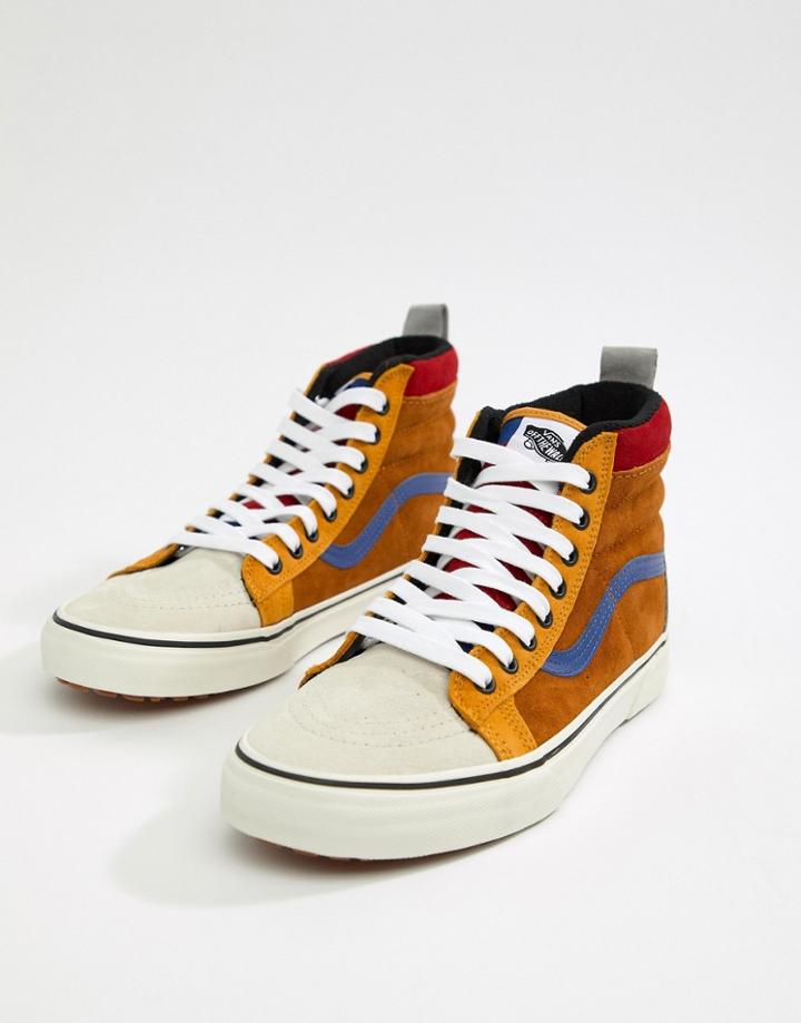 Vans Sk8-hi Mte Sneakers In Brown Vn0a33txuc9-yellow
