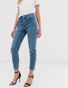 Mango Mom Jeans In Blue - Blue