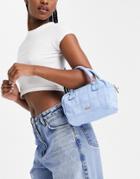 Skinny Dip Alice Check Quilted Cross Body Bag In Blue-blues
