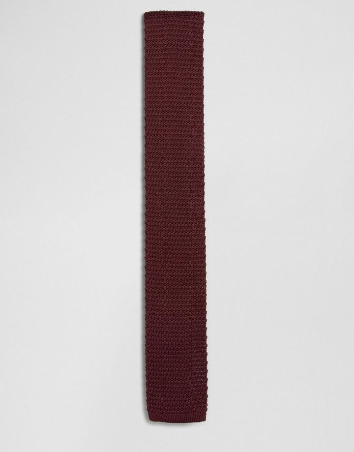 Selected Homme Tie Knitted - Red