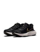 Nike Running Zoomx Invincible Run Flyknit Sneakers In Black/metallic Gold