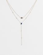 Aldo Legardomwen Multi Row Eye Pendant Necklace In Gold