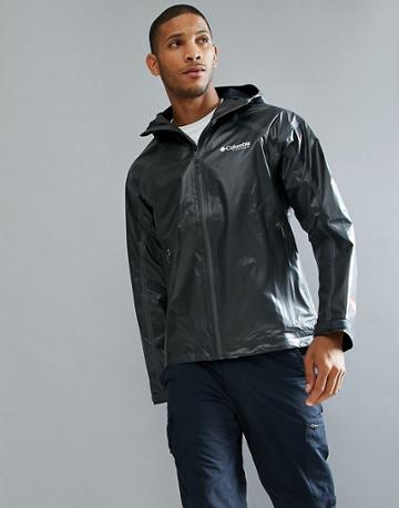 Columbia Outdry Ex Shell Jacket Hooded Gold Tech In Black - Black