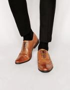 Ikon London Leather Brogue Shoes - Tan