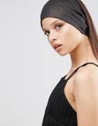 Johnny Loves Rosie Polka Dot Large Headband - Black