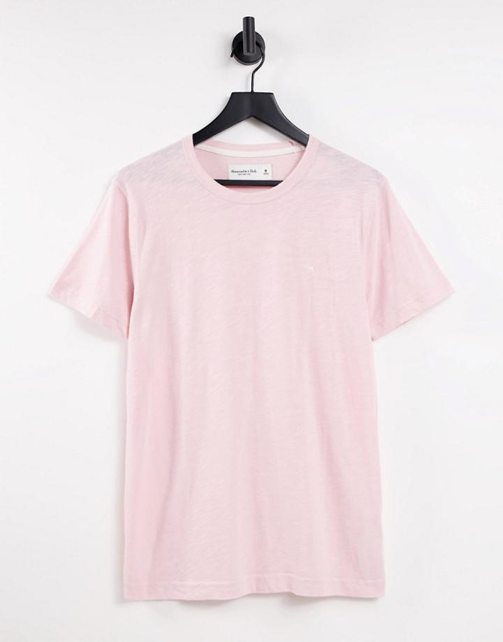 Abercombie & Fitch Logo T-shirt In Pink