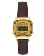 Casio Brown Leather Strap Digital Watch