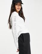 The North Face Long Sleeve Top With Simple Logo In White