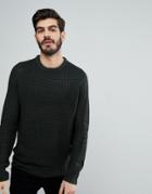 Brave Soul Knitted Crew Neck Sweater - Green