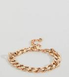 Designb Flat Curb Chain Bracelet In Gold Exclusive To Asos - Gold
