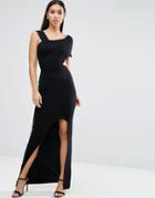 Asos Wide Strap Off The Shoulder Bardot Maxi Dress - Black