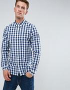 Fred Perry Marl Gingham Shirt In White Marl - White