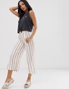 Rvca Fully Noted Pants In Stripe - Cream