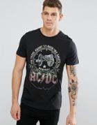 New Look T-shirt With Acdc Print In Black - Black