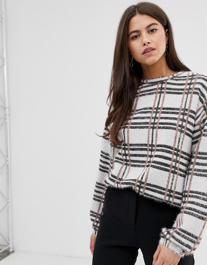 Vila Check Sweater-multi